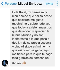Mensaje Miguel Enriquez